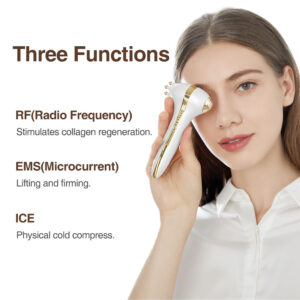 3-in-1 RF EMS Facial Massager – Cooling Face & Neck Beauty Device for Skin-Firming Care
