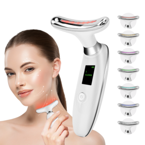 7-Color LED EMS Facial & Neck Massager – Microcurrent Face Lifting & Skin Firming Beauty Device