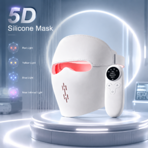 5D Wireless Silicone LED Face Mask – Red Light Therapy Facial Skincare & Rejuvenation Device